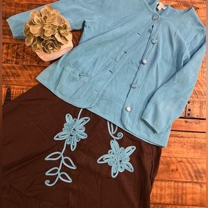 NY & CO cardigan with skirt